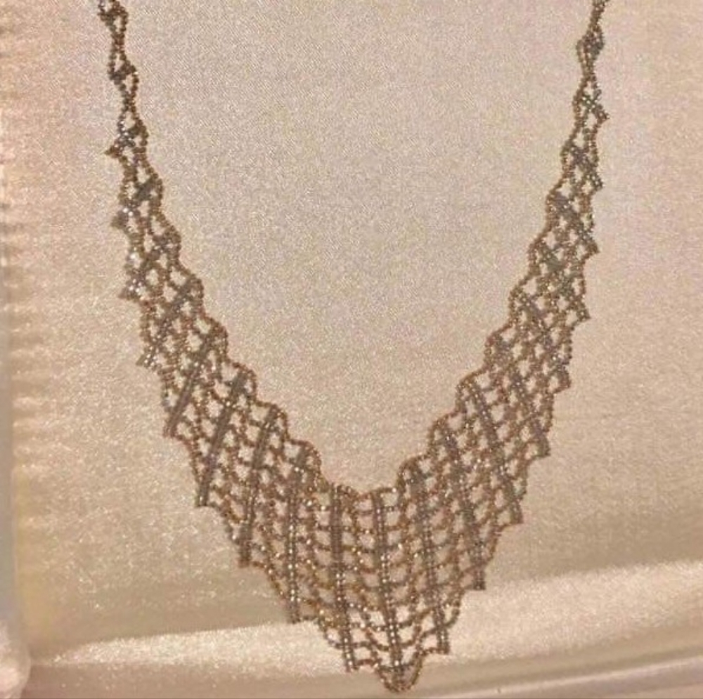 ▪︎ 14k Solid Gold 2tone Beads Necklace ▪︎ - Picture 3 of 10